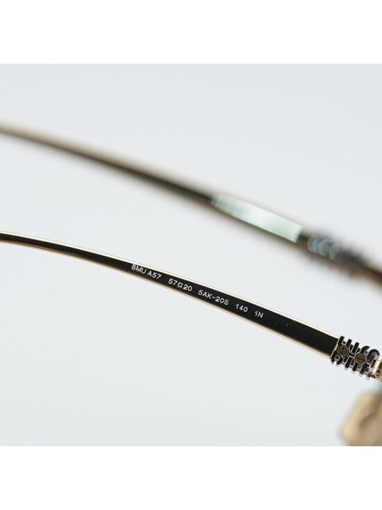 Miu Miu MUA57S 5AK20S Sunglasses Gold Square Frame, Brown Gradient Lenses main image 5